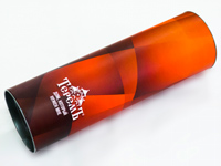 Производство картонных тубусов - подарочная упаковка для бутылки с логотипом