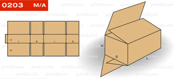 Коробка самосборная 0203 картонная, гофрокартонная, микрогофрокартонная