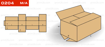 Коробка самосборная 0204 картонная, гофрокартонная, микрогофрокартонная