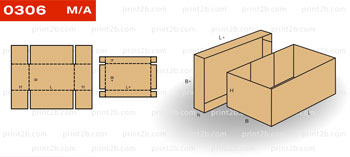 Коробка крышка-дно 0306 картон, гофрокартон, микрогофрокартон