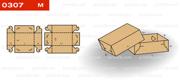 Коробка крышка-дно 0307 картон, гофрокартон, микрогофрокартон