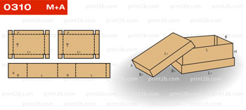 Коробка крышка-дно 0310 картон, гофрокартон, микрогофрокартон