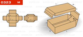 Коробка с крышкой, окошком 0323 картон, гофрокартон, микрогофрокартон