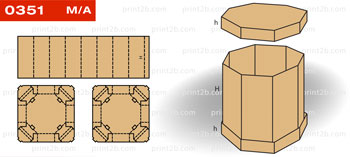 Коробка с крышкой, окошком 0351 картон, гофрокартон, микрогофрокартон