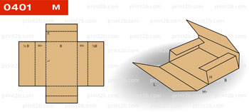Коробка складная 0401 для товаров и продукции картонная, гофрокартонная, микрогофрокартонная