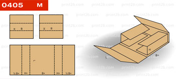 Коробка складная 0405 для товаров и продукции картонная, гофрокартонная, микрогофрокартонная