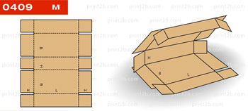 Коробка складная 0409 для товаров и продукции картон, гофрокартон, микрогофрокартон