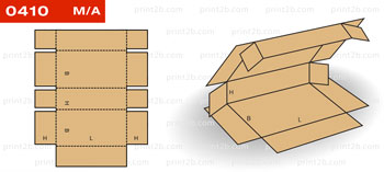 Коробка складная 0410 для товаров и продукции картон, гофрокартон, микрогофрокартон