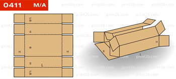 Коробка складная 0411 для товаров и продукции картон, гофрокартон, микрогофрокартон