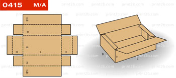 Коробка складная 0415 для товаров и продукции картон, гофрокартон, микрогофрокартон