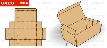 Коробка складная 0420 для товаров и продукции картон, гофрокартон, микрогофрокартон
