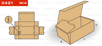 Коробка складная 0421 для товаров и продукции картон, гофрокартон, микрогофрокартон
