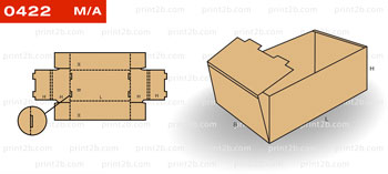 Коробка складная 0422 для товаров и продукции картон, гофрокартон, микрогофрокартон