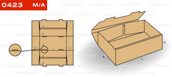 Коробка складная 0423 для товаров и продукции картон, гофрокартон, микрогофрокартон