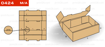 Коробка складная 0424 для товаров и продукции картон, гофрокартон, микрогофрокартон