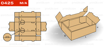 Коробка складная 0425 для товаров и продукции картон, гофрокартон, микрогофрокартон