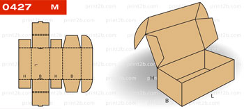 Коробка складная 0427 для товаров и продукции картон, гофрокартон, микрогофрокартон