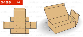 Коробка складная 0428 для товаров и продукции картон, гофрокартон, микрогофрокартон
