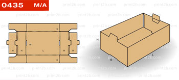 Коробка складная картонная 0435 для товаров и упаковка продукции