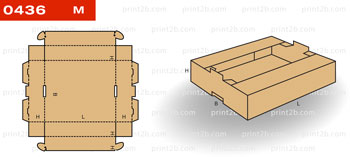 Коробка складная картонная 0436 для товаров и упаковка продукции