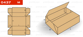Коробка складная картонная 0437 для товаров и упаковка продукции