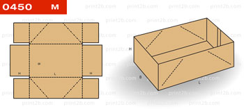 Коробка складная картонная 0450 для товаров и продукции