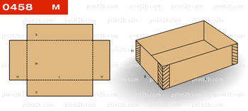 Коробка складная картонная 0458 для товаров и продукции