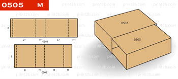 Коробки-пеналы 0505, суперобложки из картона для упаковки